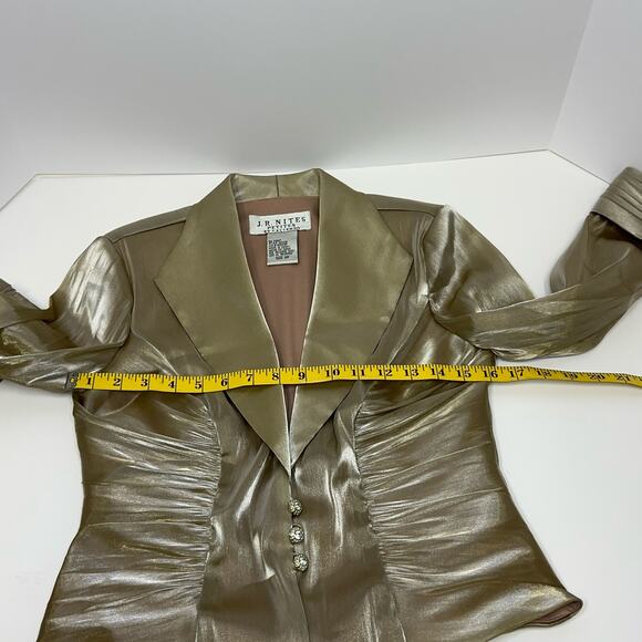 J.R. Nites Petites by Caliendo 2-Piece Metallic Blazer and Shell Top Set - Picture 11 of 11
